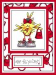 Berry Bow Dorky Bird Card